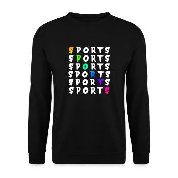 | sportive | de remise en forme | sportive coloré - Sweat-shirt Unisexe - noir - Devant - Alina (178cm) & Michal (187cm)