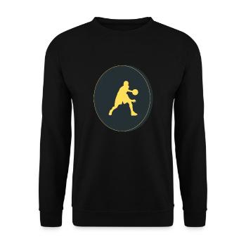 Basketballspieler - Unisex Pullover - Schwarz - Vorne - Alina (178cm) & Michal (187cm)