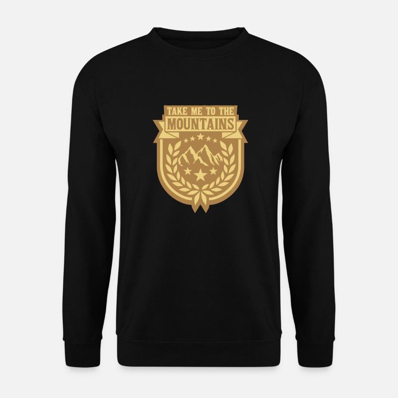 To the mountains Zitat - Unisex Pullover - Schwarz