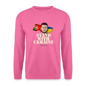 Portugal Stand with Ukraine - Unisex Pullover - Pink - Vorne