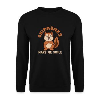 Les tamias mignons animaux de la forêt - Sweat-shirt Unisexe - noir - Devant - Alina (178cm) & Michal (187cm)