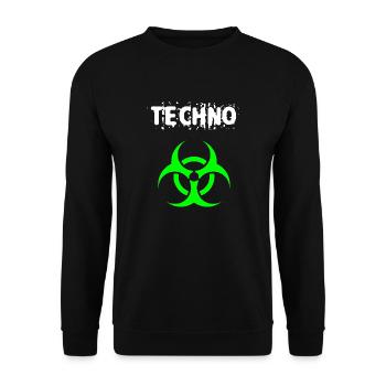 Techno - Sweat-shirt Unisexe - noir - Devant - Alina (178cm) & Michal (187cm)