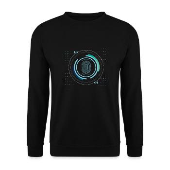 identity security safe nerd pixel pc tech science - Unisex Pullover - Schwarz - Vorne - Alina (178cm) & Michal (187cm)
