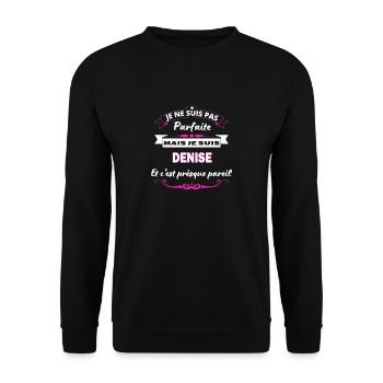 je ne suis pas Parfaite Denise - Sweat-shirt Unisexe - noir - Devant - Alina (178cm) & Michal (187cm)