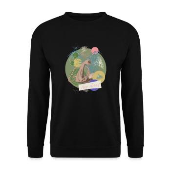 Restez fort avec le texte - Sweat-shirt Unisexe - noir - Devant - Alina (178cm) & Michal (187cm)