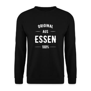 Essen - Unisex Pullover - Schwarz - Vorne - Alina (178cm) & Michal (187cm)