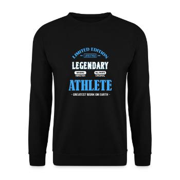 ATHLETE - Unisex Sweatshirt - black - Front - Alina (178cm) & Michal (187cm)