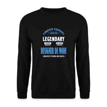 DESIGNER DE MODE - Sweat-shirt Unisexe - noir - Devant - Alina (178cm) & Michal (187cm)