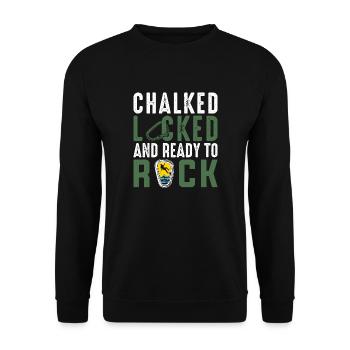 Climbing Mountaineering Climbers Mountain Mountains Hiking - Unisex Sweatshirt - black - Front - Alina (178cm) & Michal (187cm)