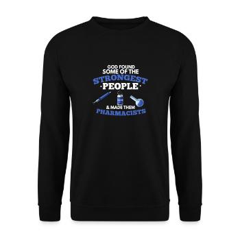 Apotheker Gott Apotheke Pharmazie PTA - Unisex Pullover - Schwarz - Vorne - Alina (178cm) & Michal (187cm)