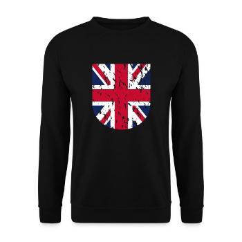 I love Great Britain flag - Unisex Sweatshirt - black - Front - Alina (178cm) & Michal (187cm)