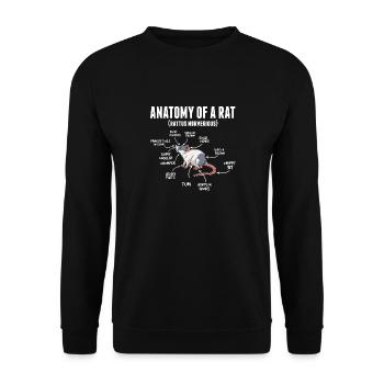 Anatomie Ratte Nagetier Haustier Ratten Rats - Unisex Pullover - Schwarz - Vorne - Alina (178cm) & Michal (187cm)