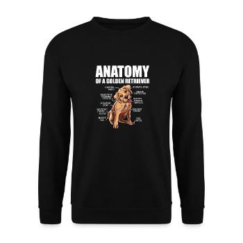 Golden Retriever Goldie Labrador Hundefreund - Unisex Pullover - Schwarz - Vorne - Alina (178cm) & Michal (187cm)