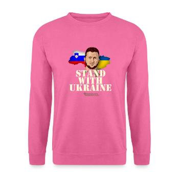 Slowenien Stand with Ukraine - Unisex Pullover - Pink - Vorne