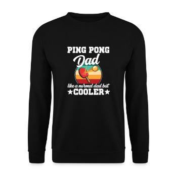 Ping pong dad table tennis player gift father - Sweat-shirt Unisexe - noir - Devant - Alina (178cm) & Michal (187cm)