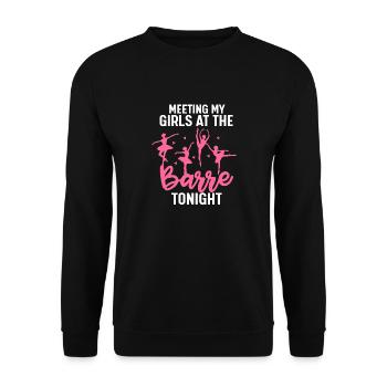 Ballett Ballerina Tanz Meeting My Girls - Unisex Pullover - Schwarz - Vorne - Alina (178cm) & Michal (187cm)