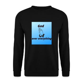 God over everything - Unisex Sweatshirt - black - Front - Alina (178cm) & Michal (187cm)