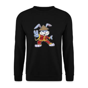 Happy Chinese New Year 2023 I Year Of The Rabbit - Unisex Sweatshirt - black - Front - Alina (178cm) & Michal (187cm)
