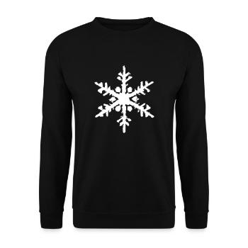 Snowflake Snow Winter Christmas Vector 13 - Unisex Sweatshirt - black - Front - Alina (178cm) & Michal (187cm)