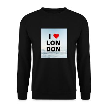 I LOVE LONDON - Sweat-shirt Unisexe - noir - Devant - Alina (178cm) & Michal (187cm)