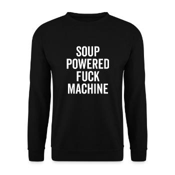 Machine à baiser alimentée par soupe - Sweat-shirt Unisexe - noir - Devant - Alina (178cm) & Michal (187cm)