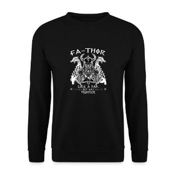 Men's Vathor - Father's Day Father's Day Gift Viking - Unisex Sweatshirt - black - Front - Alina (178cm) & Michal (187cm)