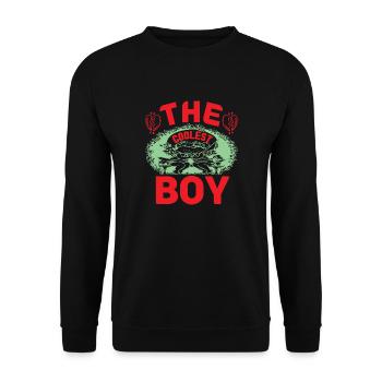 THE COOLEST BOY FUNNY - Unisex Sweatshirt - black - Front - Alina (178cm) & Michal (187cm)