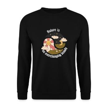 Nature Is An Ever-Changing Beauty Nature Designs - Unisex Pullover - Schwarz - Vorne - Alina (178cm) & Michal (187cm)
