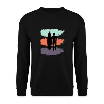 Skateboard SUP Surfing - Unisex Sweatshirt - black - Front - Alina (178cm) & Michal (187cm)