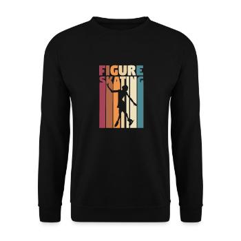 Eiskunstläuferin Eiskunstlaufen Schlittschuh - Unisex Pullover - Schwarz - Vorne - Alina (178cm) & Michal (187cm)