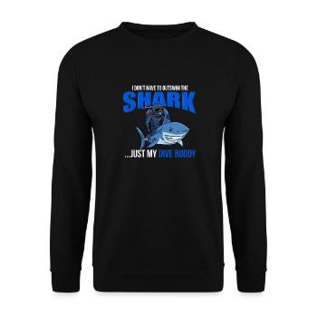 Taucher Hai Buddy Scuba Diving Tauchen Tiefsee - Unisex Pullover - Schwarz - Vorne - Alina (178cm) & Michal (187cm)