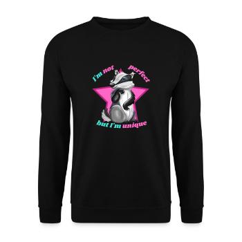 Dachs - Unisex Pullover - Schwarz - Vorne - Alina (178cm) & Michal (187cm)
