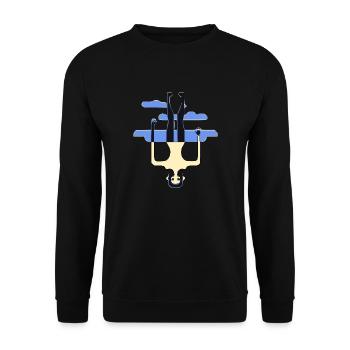 The man upside down - Unisex Sweatshirt - black - Front - Alina (178cm) & Michal (187cm)
