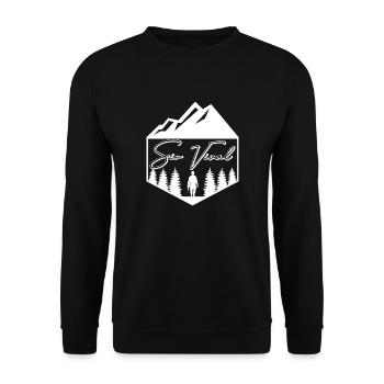 white png - Unisex Pullover - Schwarz - Vorne - Alina (178cm) & Michal (187cm)