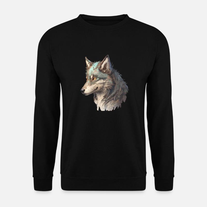 Der graue Wolf - Unisex Pullover - Schwarz