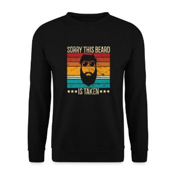 Valentinstag bart ist meiner witzig männer - Unisex Pullover - Schwarz - Vorne - Alina (178cm) & Michal (187cm)
