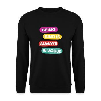 Dire la convivialité - Sweat-shirt Unisexe - noir - Devant - Alina (178cm) & Michal (187cm)