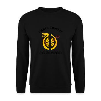Frais comme un citron - Sweat-shirt Unisexe - noir - Devant - Alina (178cm) & Michal (187cm)