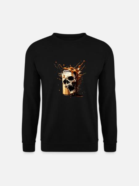 Skull Beer Explosion - Unisex Sweatshirt - black
