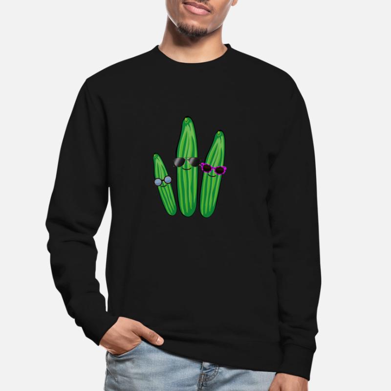 Trio de concombre,Concombre,Concombre,Concombre,Lunettes de soleil Sweat-shirt Unisexe