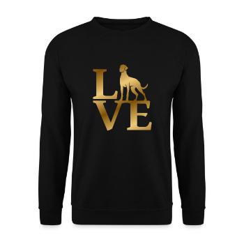 Amour Grand Danois - Sweat-shirt Unisexe - noir - Devant - Alina (178cm) & Michal (187cm)