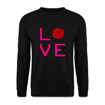 Boardgame Chess Backgammon Game Night - Unisex Sweatshirt - black - Front - Alina (178cm) & Michal (187cm)