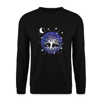 Baum des Lebens,Yggdrasil,Weltenbaum,tree of life, - Unisex Pullover - Schwarz - Vorne - Alina (178cm) & Michal (187cm)