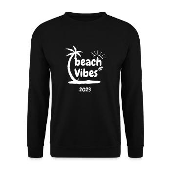 Beach Vibes 2023 - Unisex Pullover - Schwarz - Vorne - Alina (178cm) & Michal (187cm)