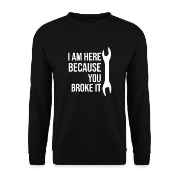 Artisan bricoleur Artisan Artisan Outil Construction - Sweat-shirt Unisexe - noir - Devant - Alina (178cm) & Michal (187cm)