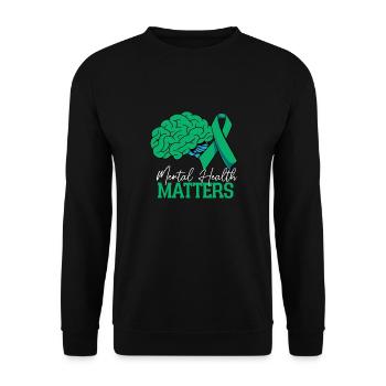 Mental Health Matters Bewusstsein Gesundheit - Unisex Pullover - Schwarz - Vorne - Alina (178cm) & Michal (187cm)