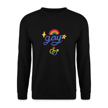 Gay arc en ciel - Sweat-shirt Unisexe - noir - Devant - Alina (178cm) & Michal (187cm)