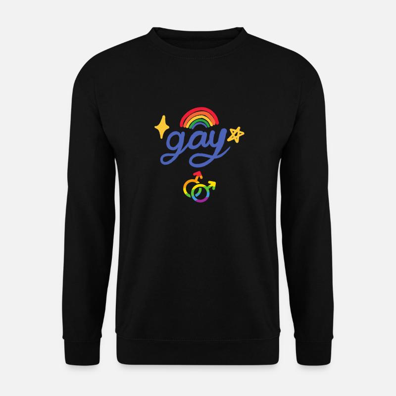 Schwuler Regenbogen - Unisex Pullover - Schwarz