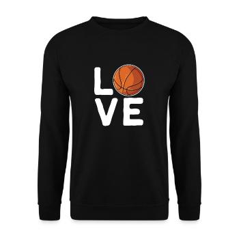 Basketball Love Basketballspieler Sportler Korb - Unisex Pullover - Schwarz - Vorne - Alina (178cm) & Michal (187cm)