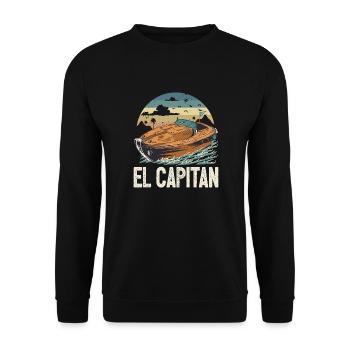 El Capitan Pontooning Propriétaire de bateau à moteur Lake Life - Sweat-shirt Unisexe - noir - Devant - Alina (178cm) & Michal (187cm)